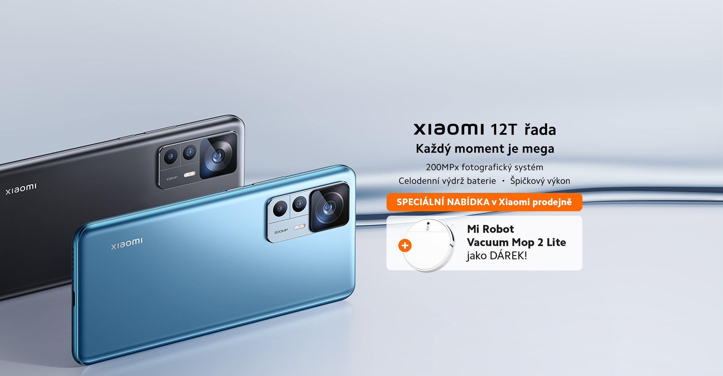 Přijďte si na prodejnu Xiaomi pro novinku Xiaomi 12T nebo 12T Pro s vysavačem jako dárek!