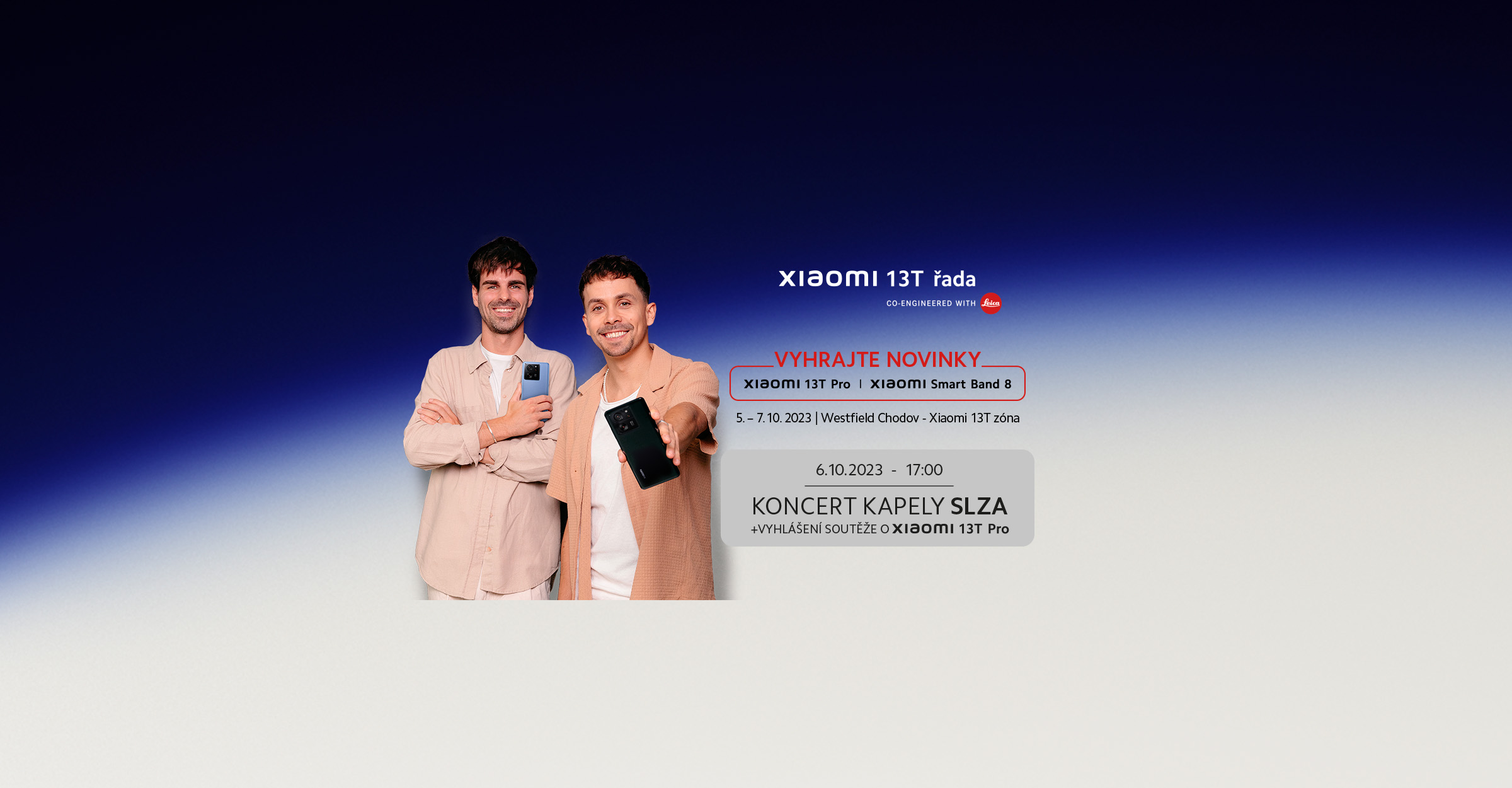 Představení a soutěže s novinkami Xiaomi 13T a Xiaomi 13T Pro ve Westfield Chodov