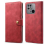 Lenuo Leather flipové pouzdro pro Xiaomi Redmi 10C, červená 