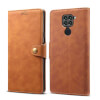 Pouzdro flipové Lenuo Leather pro Xiaomi Redmi Note 9, hnědá 