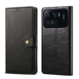 Lenuo Leather flipové pouzdro pro Xiaomi Mi 11 Ultra, černá 