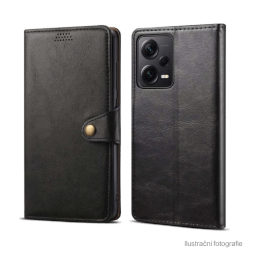 Lenuo Leather flipové pouzdro pro Xiaomi Redmi 13C černá 