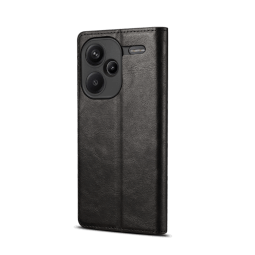Lenuo Leather flipové pouzdro pro Xiaomi Redmi Note 13 Pro+ 5G černá 