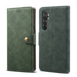 Pouzdro flipové Lenuo Leather pro Xiaomi Mi Note 10 Lite, zelená 