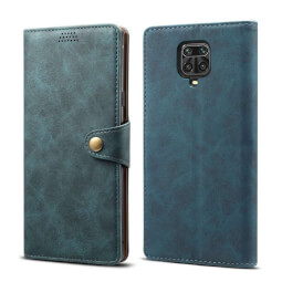 Pouzdro flipové Lenuo Leather pro Xiaomi Redmi Note 9 Pro/ Note 9S, modrá 