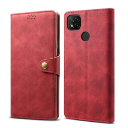 Pouzdro flipovéLenuo Leather pro Xiaomi Redmi 9C, červená 
