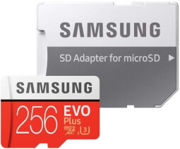 Samsung EVO Plus Micro SDXC 256GB Class 10 s adaptérem 