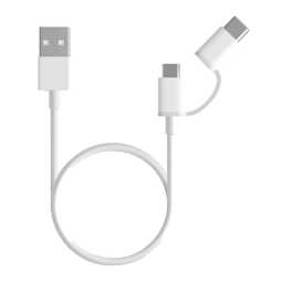 USB kabel Mi 2-in-1 (Micro USB to Type C - 100 cm), bílá 