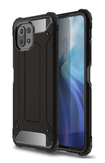 Lenuo Armor obal pro Xiaomi Mi 11 Lite, černá 