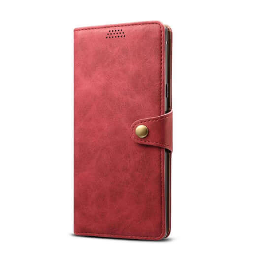 Pouzdro flipové Lenuo Leather pro Xiaomi Redmi 8, červená 