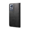Lenuo Leather flipové pouzdro pro Xiaomi 12/12X, černá 