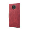 Pouzdro flipové Lenuo Leather pro Xiaomi Redmi Note 9 Pro/ Note 9S, červená 